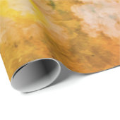 Retro Bloemen Abstract Zout Waterverf Schilderen Cadeaupapier (Rol Hoek)