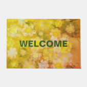 Retro Bloemen Abstract Zout Waterverf Schilderen Deurmat (Voorkant)