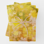 Retro Bloemen Abstract Zout Waterverf Schilderen Inpakpapier Vel (In situ)