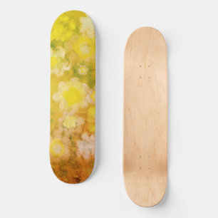 Retro Bloemen Abstract Zout Waterverf Schilderen Persoonlijk Skateboard