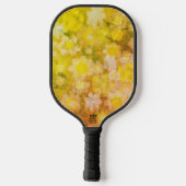 Retro Bloemen Abstract Zout Waterverf Schilderen Pickleball Paddle (Achterkant)