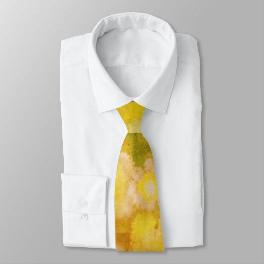 Retro Bloemen Abstract Zout Waterverf Schilderen Stropdas (Gebonden)