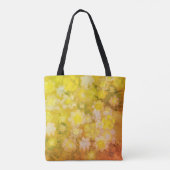 Retro Bloemen Abstract Zout Waterverf Schilderen Tote Bag (Achterkant)