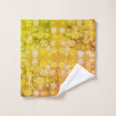 Retro Bloemen Abstracte Zoute Waterverf Patroon Bad Handdoek (Wasdoekje)