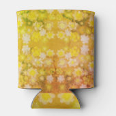 Retro Bloemen Abstracte Zoute Waterverf Patroon Blikjeskoeler (Achterkant)