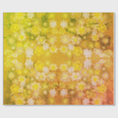 Retro Bloemen Abstracte Zoute Waterverf Patroon Cadeaupapier (Vlak)