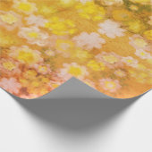 Retro Bloemen Abstracte Zoute Waterverf Patroon Cadeaupapier (Hoek)