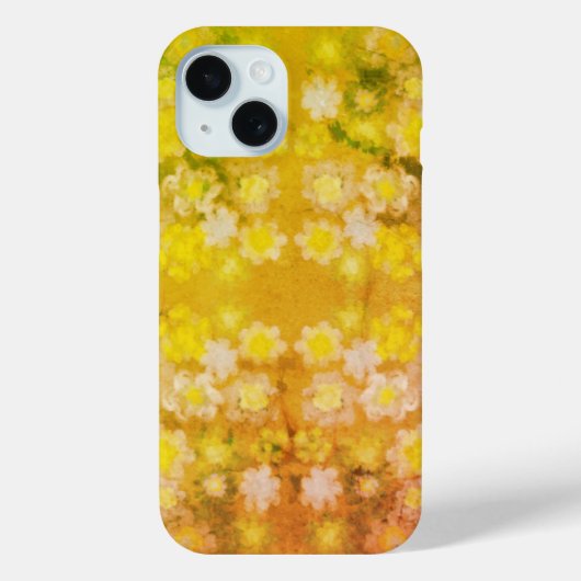 Retro Bloemen Abstracte Zoute Waterverf Patroon Case-Mate iPhone Case (Achterkant)