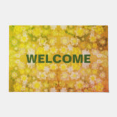 Retro Bloemen Abstracte Zoute Waterverf Patroon Deurmat (Voorkant)