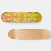 Retro Bloemen Abstracte Zoute Waterverf Patroon Persoonlijk Skateboard (Horizontaal)