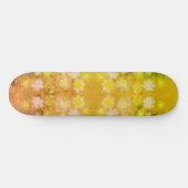 Retro Bloemen Abstracte Zoute Waterverf Patroon Persoonlijk Skateboard (Horizontaal)