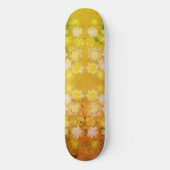 Retro Bloemen Abstracte Zoute Waterverf Patroon Persoonlijk Skateboard (Voorkant)