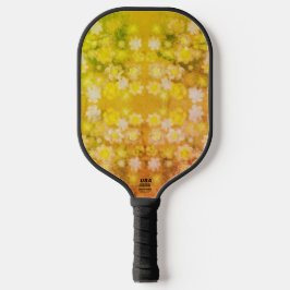 Retro Bloemen Abstracte Zoute Waterverf Patroon Pickleball Paddle