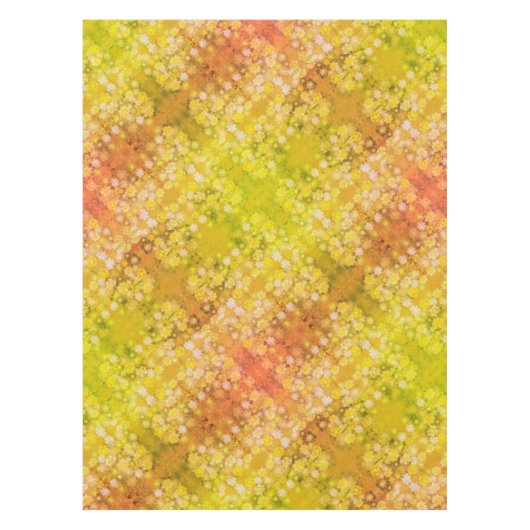 Retro Bloemen Abstracte Zoute Waterverf Patroon Tafelkleed (Voorkant)