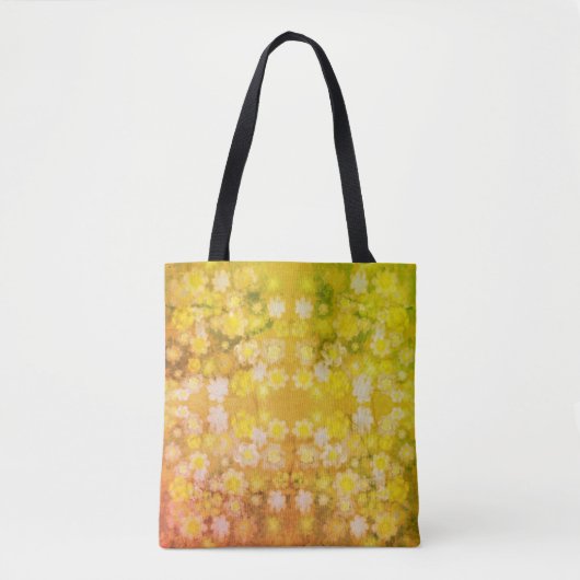 Retro Bloemen Abstracte Zoute Waterverf Patroon Tote Bag (Voorkant)