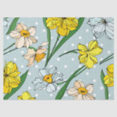 Retro bloemen achtergrond geel blauw Decoupage Tissuepapier (Voorkant)