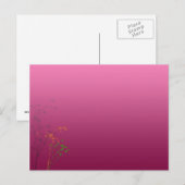 retro bloemen ansichtkaart briefkaart (Voorkant / Achterkant)