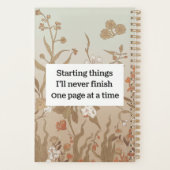 Retro bloemen beginnen dingen die ik nooit zal afm planner (Achterkant)