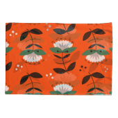 Retro bloemen, bladeren: naadloos patroon. kussensloop (Achterkant)