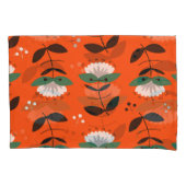 Retro bloemen, bladeren: naadloos patroon. kussensloop (Voorkant)