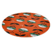 Retro bloemen, bladeren: naadloos patroon. snijplank (Hoek)