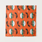 Retro bloemen, bladeren: naadloos patroon. wandkleed (Voorkant (horizontaal))