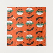 Retro bloemen, bladeren: naadloos patroon. wandkleed (Voorkant)