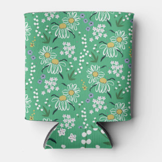 Retro bloemen, botanisch naadloos patroon. blikjeskoeler