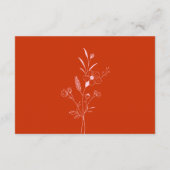 Retro Bloemen Bruiloft QR Code RSVP Details Informatiekaartje (Achterkant)