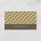 Retro!Bloemen: Bruin, Oranje, beige Visitekaartje (Achterkant)