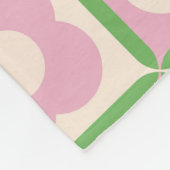 Retro Bloemen Checker Patroon Roze en Groen Fleece Deken (Hoek)