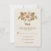 Retro Bloemen | Combo QR Code en Traditioneel RSVP Kaartje (Voorkant)