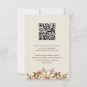 Retro Bloemen | Combo QR Code en Traditioneel RSVP Kaartje (Achterkant)