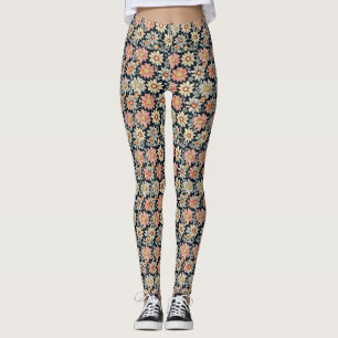 Retro Bloemen Daisy Print Leggings