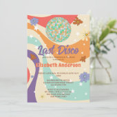 Retro Bloemen Disco Bachelorette Weekend Feest Kaart (Staand voorkant)