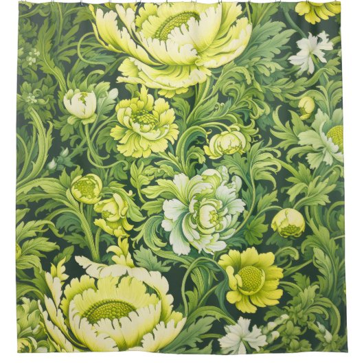 Retro Bloemen Douchegordijn (Voorkant)