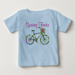 Retro Bloemen Fiets Lente Koorts