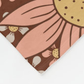 Retro' bloemen fleece deken (Hoek)