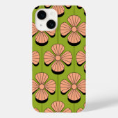 Retro Bloemen Geometrie Patroon - Roze bloemblaadj Case-Mate iPhone Case (Achterkant)