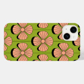 Retro Bloemen Geometrie Patroon - Roze bloemblaadj Case-Mate iPhone Case (Achterkant (horizontaal))