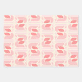 Retro bloemen geometrisch patroon inpakpapier vel (Voorkant)