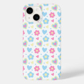 Retro Bloemen Harten Y2K Patroon Case-Mate iPhone Case (Achterkant)