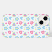 Retro Bloemen Harten Y2K Patroon Case-Mate iPhone Case (Achterkant (horizontaal))