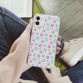 Retro Bloemen Harten Y2K Patroon Case-Mate iPhone Case