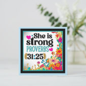Retro Bloemen Inspirerend Feestdagenkaart (Staand voorkant)