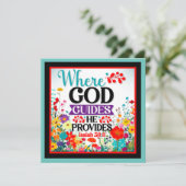 Retro Bloemen Inspirerend Feestdagenkaart (Staand voorkant)