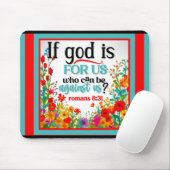 Retro Bloemen Inspirerend Mousepad Muismat (Met muis)