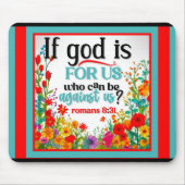 Retro Bloemen Inspirerend Mousepad Muismat (Voorkant)