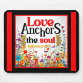 Retro Bloemen Inspirerend Mousepad Muismat (Voorkant)