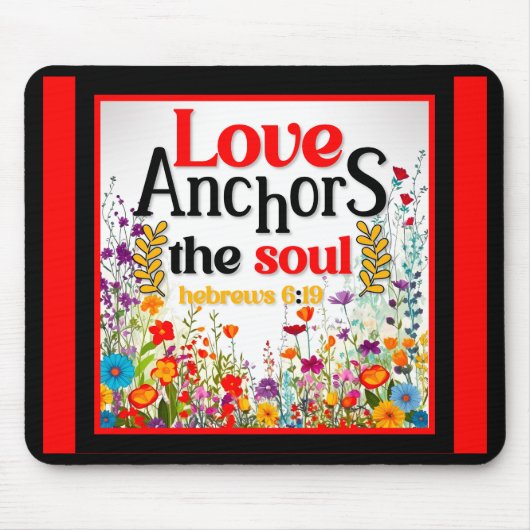 Retro Bloemen Inspirerend Mousepad Muismat (Voorkant)